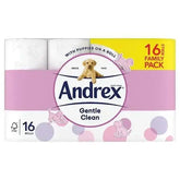 Andrex Gentle Clean Toilet Tissue 16 Rolls  Adomoo